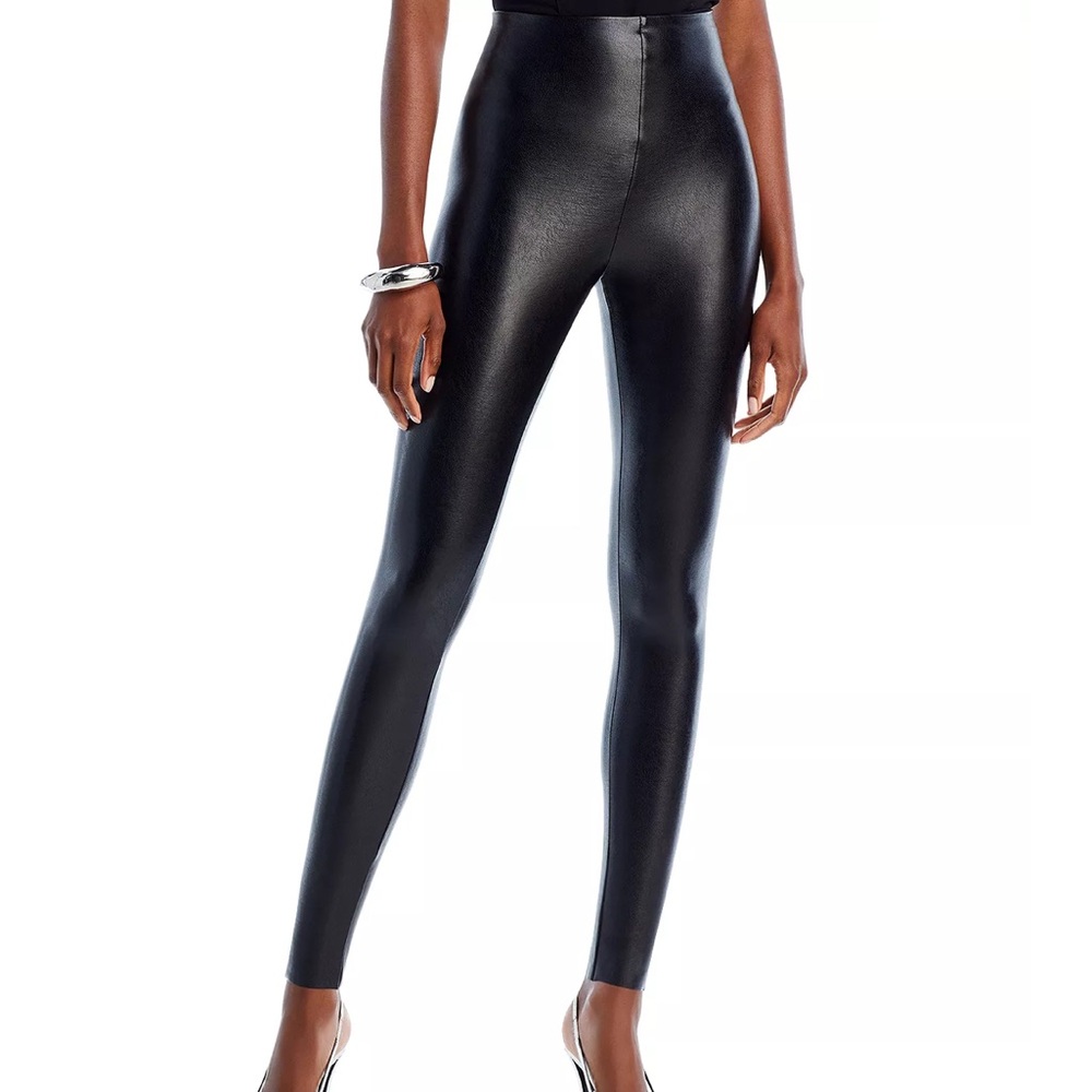 Commando Perfect Control Faux Leather Leggings, size S.